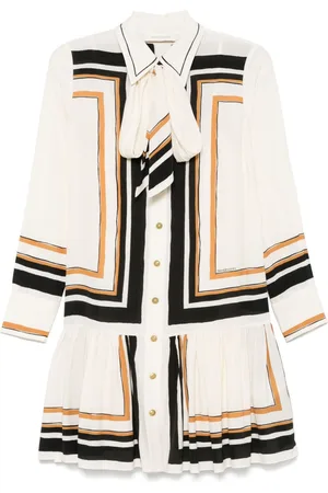 ZIMMERMANN Pussy-bow collar mini dress