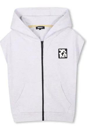 DKNY Sleeveless zip-up hoodie