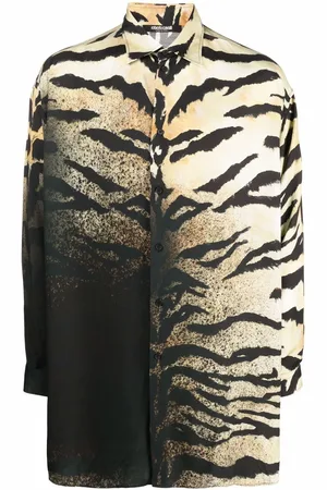 Roberto Cavalli Gradient tiger-print shirt
