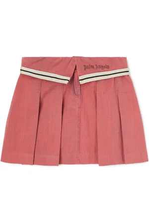 Palm Angels Printed chambray skirt