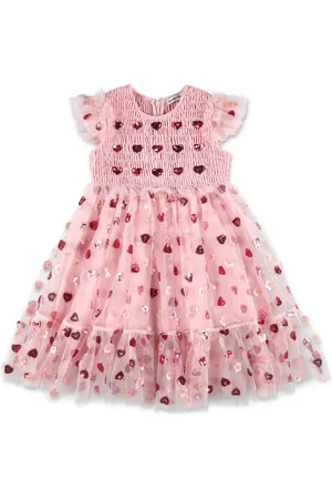 Self-Portrait Heart-sequin dress