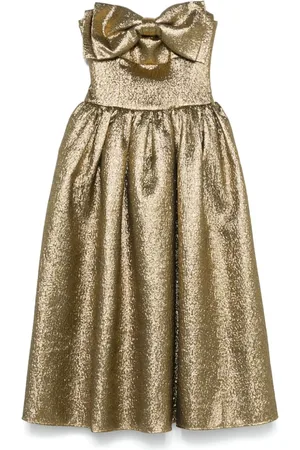 Self-Portrait Metallic midi dress
