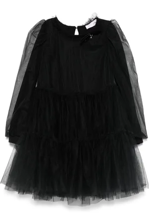 MONNALISA Tulle-overlay dress