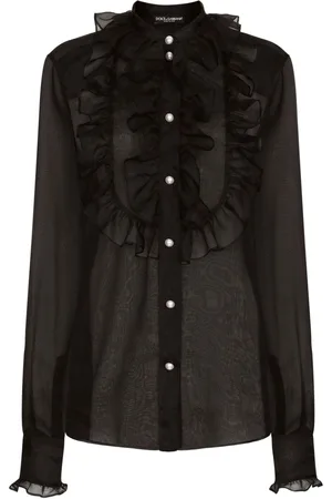 Dolce & Gabbana Frilled-detail silk blouse