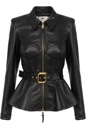 Elisabetta Franchi Peplum leather jacket