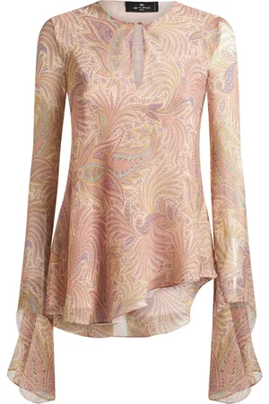 Etro Asymmetric silk top