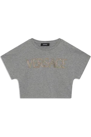 VERSACE Logo-embroidered T-shirt