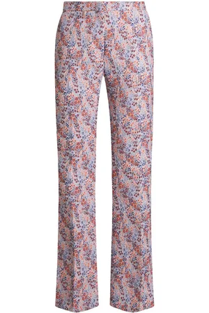 Etro Floral-jacquard trousers