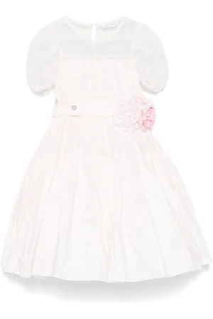 MONNALISA Floral-embroidered dress