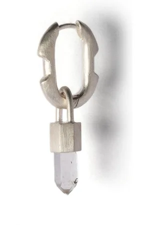 PARTS OF FOUR Deco quartz pendant earring