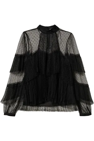 Twin-Set Ruffled tulle blouse