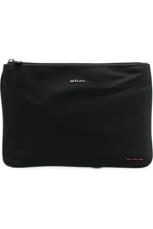 Kiton Logo-plaque clutch bag