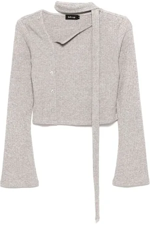 tout a coup Rib-knit wrap top