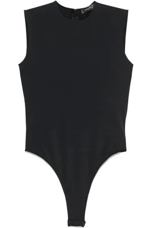 MUGLER Logo-embossed sleeveless bodysuit