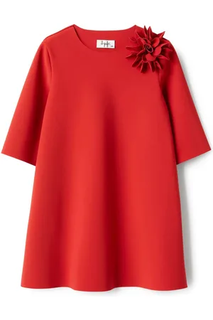 Il gufo Floral-appliqu?? dress