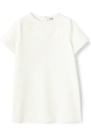 Il gufo Floral-embroidery dress