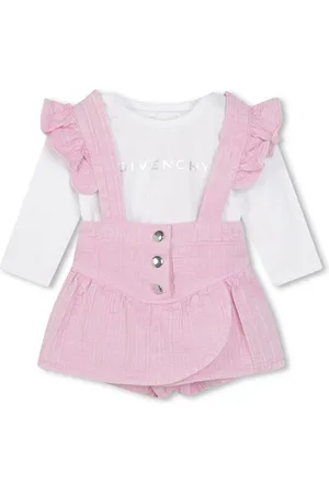 Givenchy Logo-patch organic cotton romper (set of two)