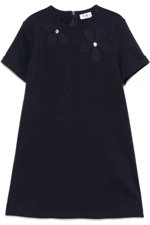 Il gufo Floral-appliqu?? dress