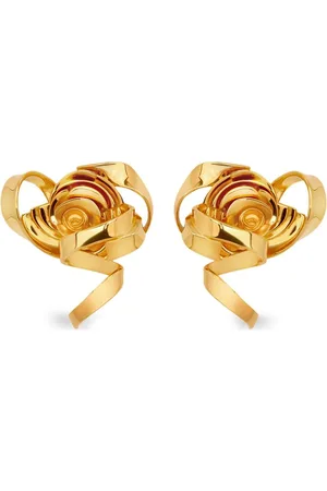 Oscar de la Renta Geometric Rose earrings