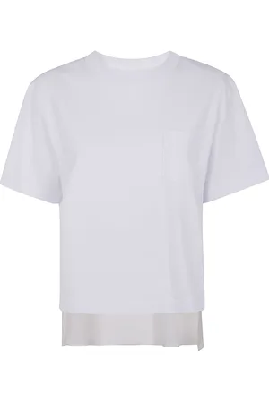SACAI Jersey-style cotton t-shirt