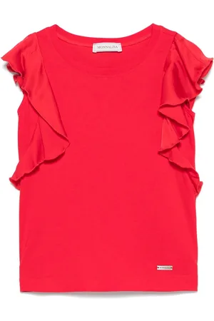 MONNALISA Ruffled-trim tank top