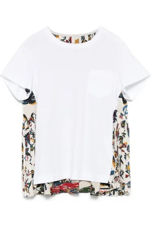 SACAI Pliss??-details T-shirt