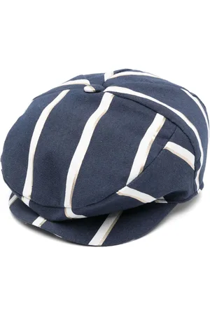 COLORICHIARI Striped baker boy cap