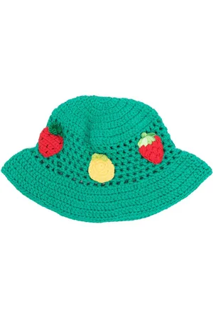 Stella McCartney Berry-embroidered crochet bucket hat