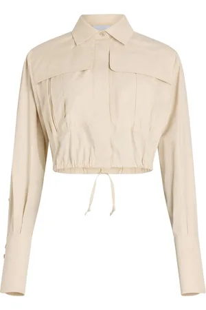 Patou Cropped safari poplin shirt