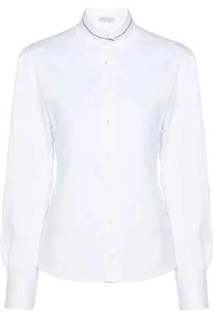 Brunello Cucinelli Monili-detail poplin shirt