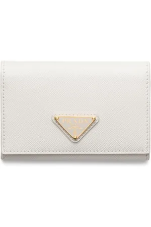 Prada Triangle-logo leather cardholder