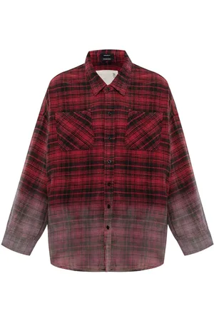 R13 Plaid-pattern shirt