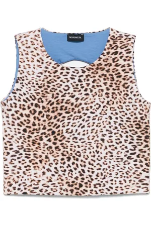 MONNALISA Leopard-print top