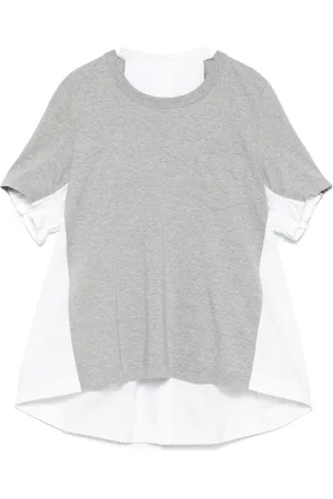 SACAI Contrast-panel T-shirt