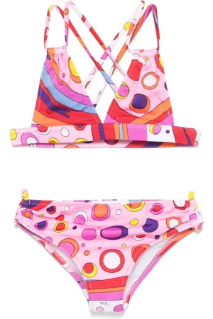PUCCI Junior Solid-print bikini