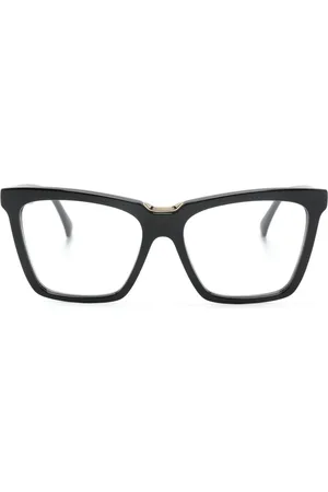 Max Mara Logo-print rectangle-frame glasses