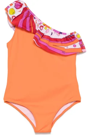 PUCCI Junior Solid-print swimsuit