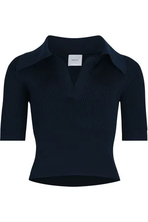 Patou Fine-knit polo top
