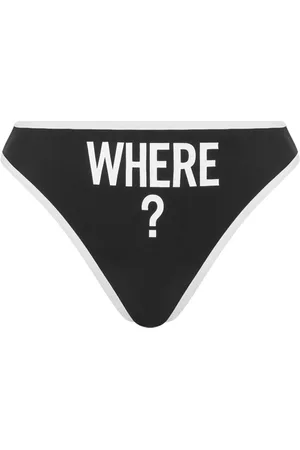 Moschino Slogan-print bikini bottoms