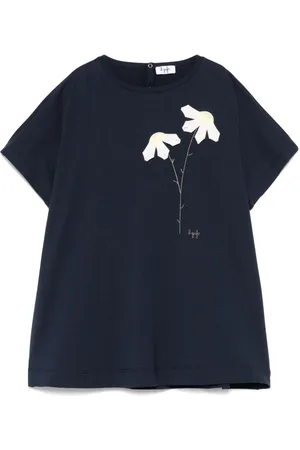 Il gufo Floral-appliqu?? dress