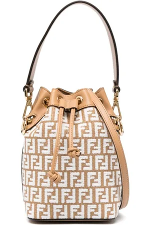 Fendi Mon Tresor raffia bucket bag