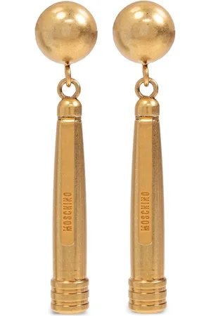 Moschino Engraved clip-on earrings