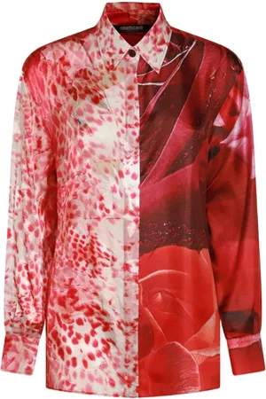 Roberto Cavalli Mix-print shirt