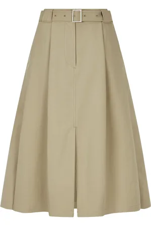 Studio Tomboy City belted two-tuck skirt