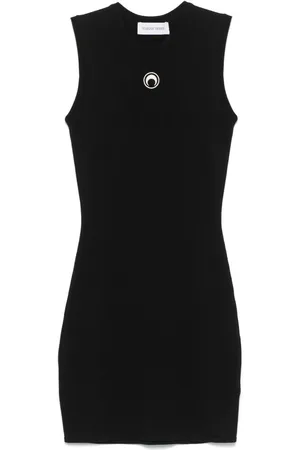 Marine Serre Crescent Moon-detail mini dress