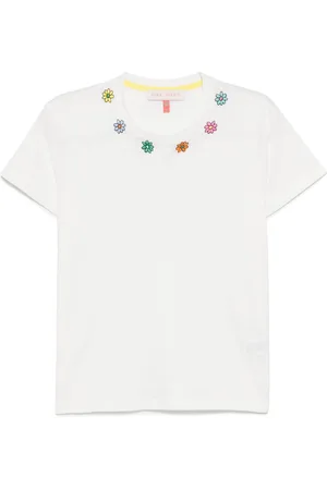 MIRA MIKATI Embroidered flower T-shirt