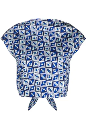 Puccini Dischi-Print cropped top