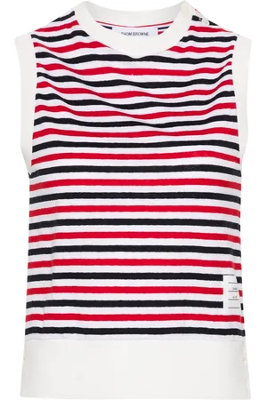 Thom Browne Striped linen top