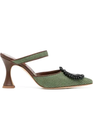 Manolo Blahnik Bead embellishment mules