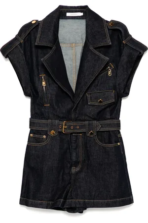 ZIMMERMANN Crush denim playsuit